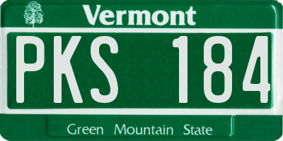 VT license plate PKS184