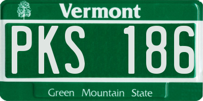 VT license plate PKS186