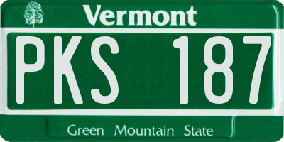 VT license plate PKS187