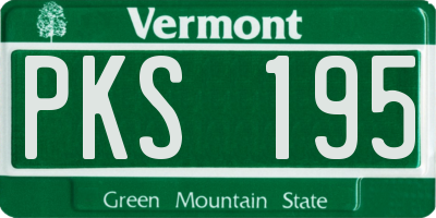 VT license plate PKS195