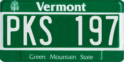 VT license plate PKS197
