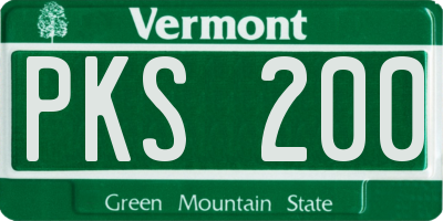 VT license plate PKS200