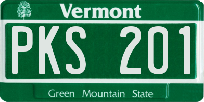 VT license plate PKS201