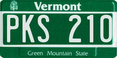 VT license plate PKS210