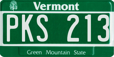 VT license plate PKS213