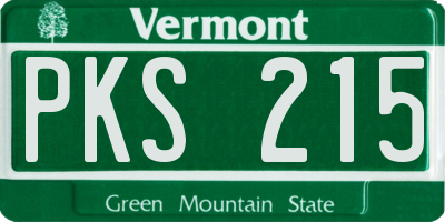 VT license plate PKS215