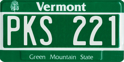 VT license plate PKS221