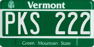 VT license plate PKS222