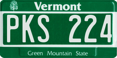 VT license plate PKS224