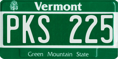VT license plate PKS225