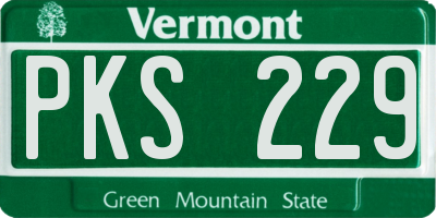 VT license plate PKS229