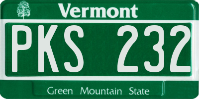 VT license plate PKS232