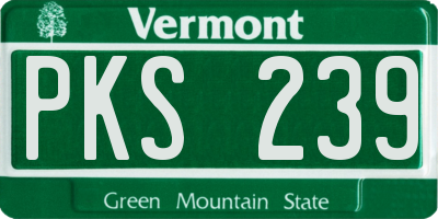 VT license plate PKS239