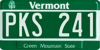 VT license plate PKS241