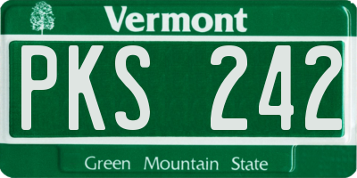 VT license plate PKS242