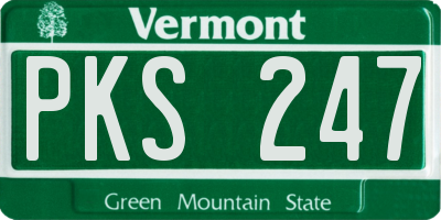VT license plate PKS247
