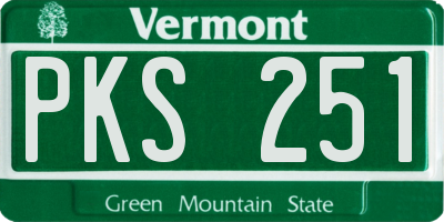 VT license plate PKS251