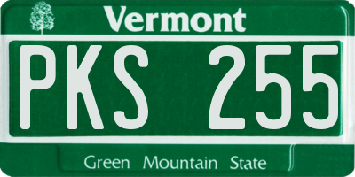VT license plate PKS255