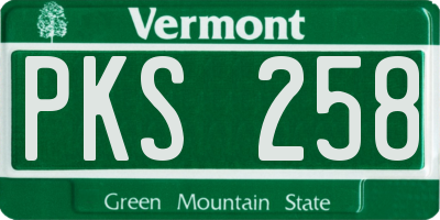VT license plate PKS258