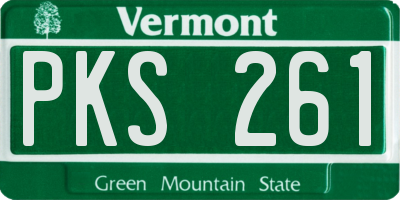 VT license plate PKS261