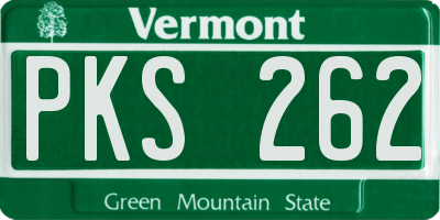 VT license plate PKS262
