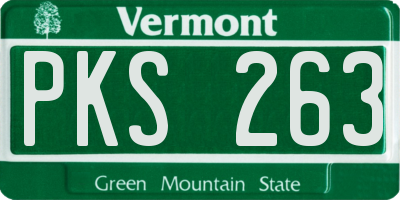 VT license plate PKS263