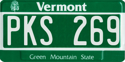 VT license plate PKS269