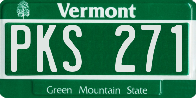 VT license plate PKS271