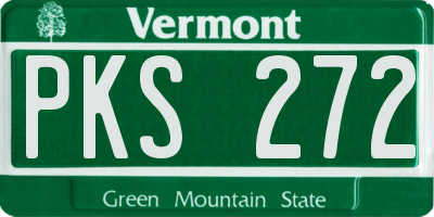 VT license plate PKS272