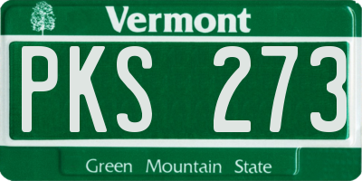 VT license plate PKS273