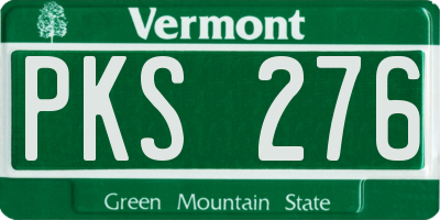 VT license plate PKS276