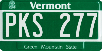 VT license plate PKS277