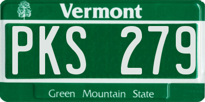 VT license plate PKS279