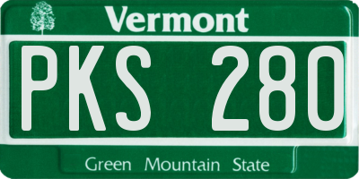 VT license plate PKS280