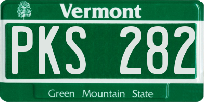 VT license plate PKS282