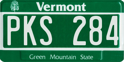 VT license plate PKS284