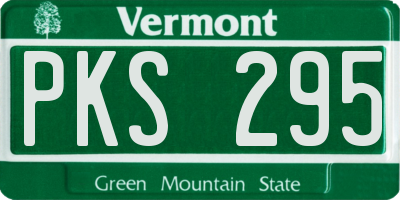 VT license plate PKS295