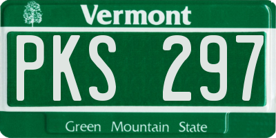 VT license plate PKS297