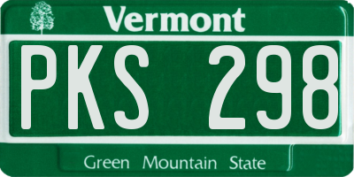 VT license plate PKS298