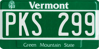 VT license plate PKS299