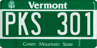VT license plate PKS301