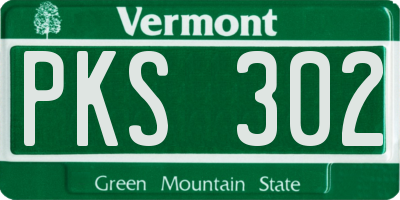 VT license plate PKS302