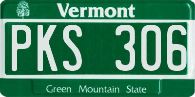 VT license plate PKS306