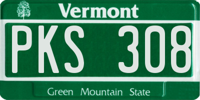 VT license plate PKS308