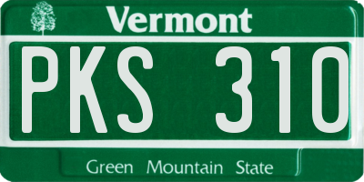 VT license plate PKS310