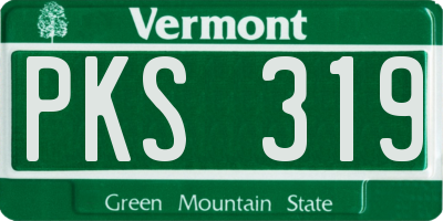 VT license plate PKS319