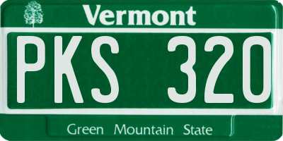 VT license plate PKS320