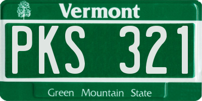 VT license plate PKS321