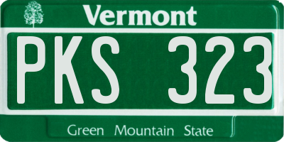 VT license plate PKS323