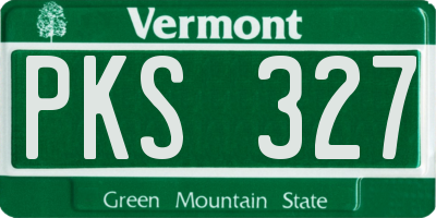 VT license plate PKS327